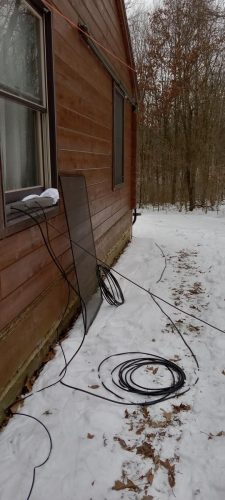 Coax entry at the cabin for WFD