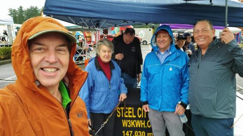 A very wet SCARC crew at Courier Township community days