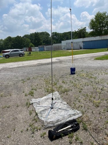 Antenna setup at the airport